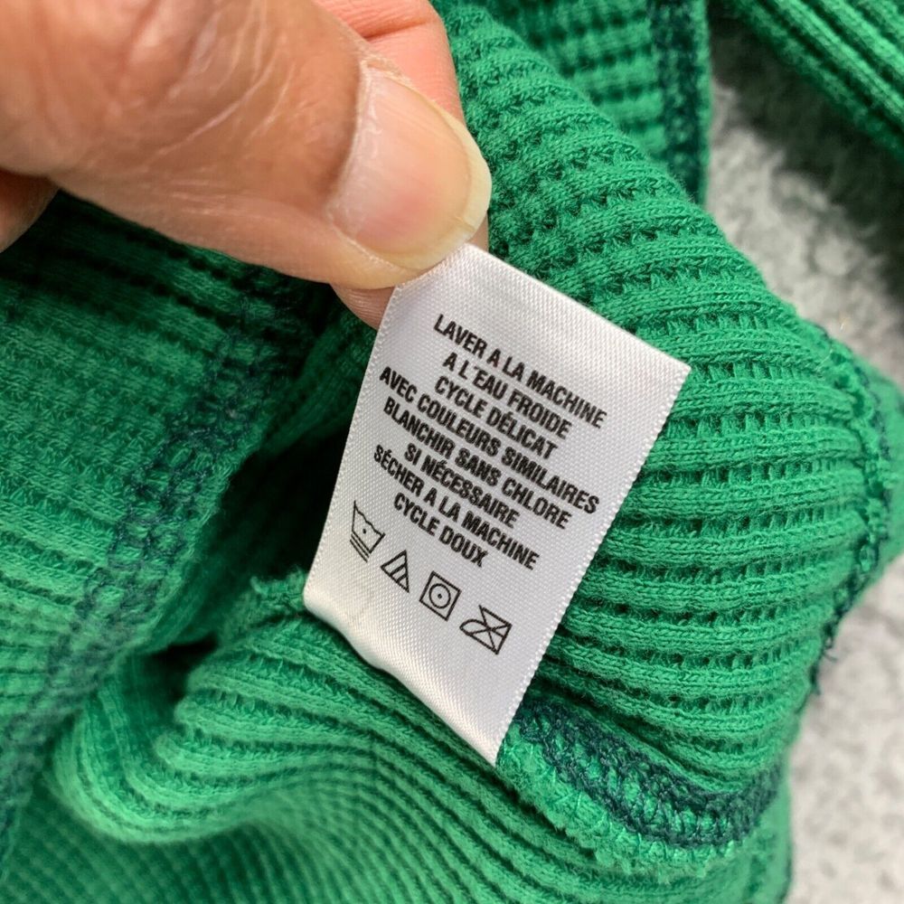 NEW Aeropostale T Shirt Mens 3XL Green Thermal Waffle Knit Pullover Heavyweight - Picture 15 of 16